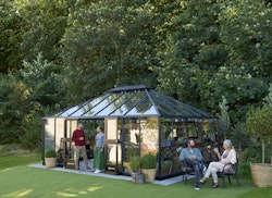 Juliana Gewächshaus Grand Oase anthrazit - 3 mm Sicherheitsglas - 25,6 m² inkl. gratis Fundamentrahmen im Wert von 849 €