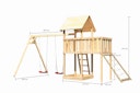 Vorschaubild Akubi Kinderspielturm Lotti inkl. Doppelschaukel, Anbauplattform und Netzrampe