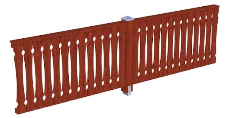 Skan Holz Seitenwand Balkonschalung für Terrassenüberdachung Leimholz + Venezia