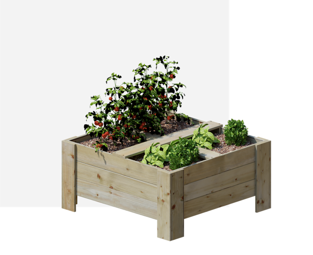 Ante Pflanzgefäß B95 x T92 x H45 cm