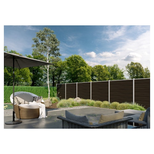 T&J WAREN WPC Steckzaun-Set - Verschiedene Farben