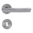 Vorschaubild Griffwerk Türgriff JETTE CRYSTAL K3 Schraubrosette-Edelstahl matt