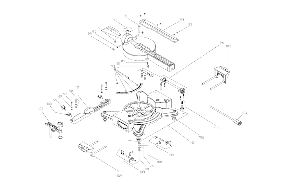 Explosionszeichnung Ersatzteile