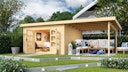 Vorschaubild Karibu Woodfeeling Gartenhaus Northeim 5 inkl. 300 cm Schleppdach und Rückwand