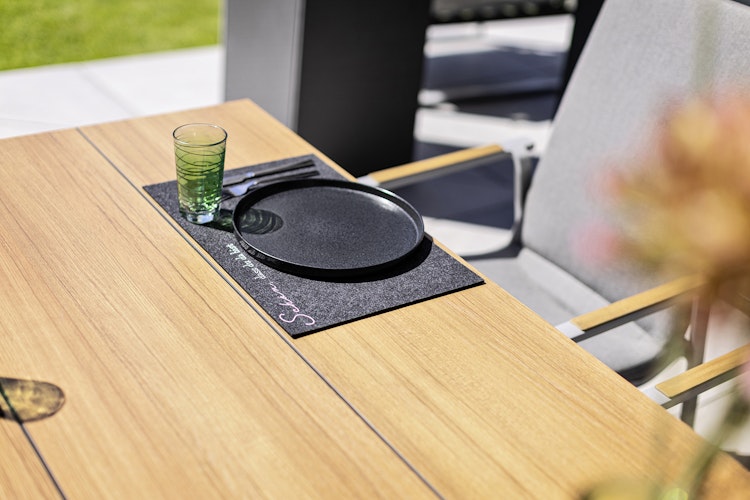 Kettler HPL Tischplatte Teak-Optik mit Fräsung, 160 x 95 cm - Sonderaktion