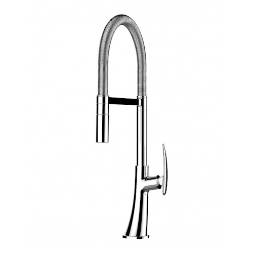 Wasserhahn Küchenarmatur, LEAF, mit 360° schwenkbarem Auslauf, abnehmbare 2 strahl Handbrause, Verchromt