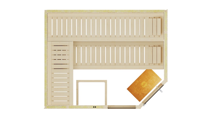 Weka Elementsauna Varberg 4 Familiensauna - 68 mm