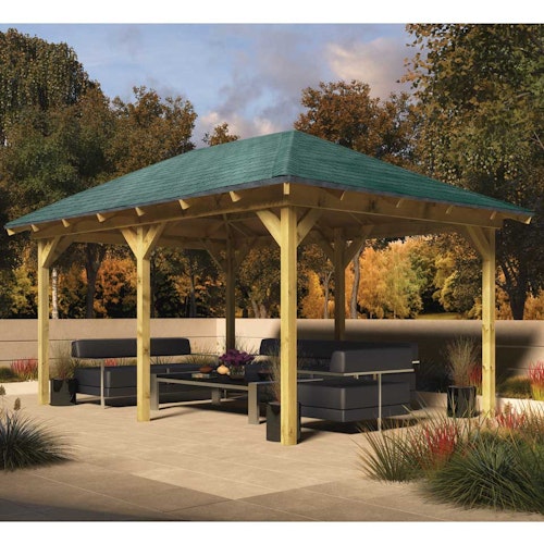 Karibu 4-Eck Pavillon Perida kesseldruckimprägniert