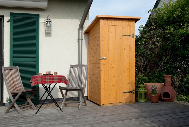 Weka 14 mm Garten- und Terrassenschrank 361 mit Flachdach