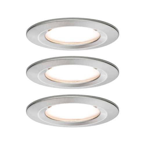 Paulmann Einbauleuchte Nova Coin 3er LED 3x6,5W Eisen rund starr