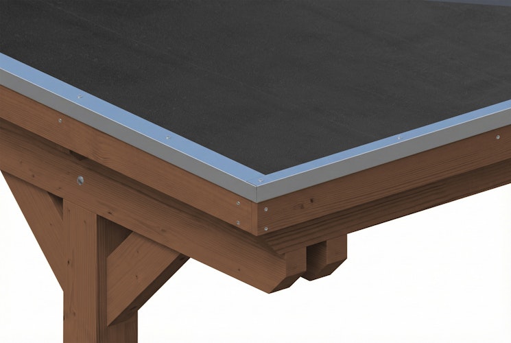 Skan Holz Emsland - Flachdach Doppelcarport aus Leimholz Breite 609 cm