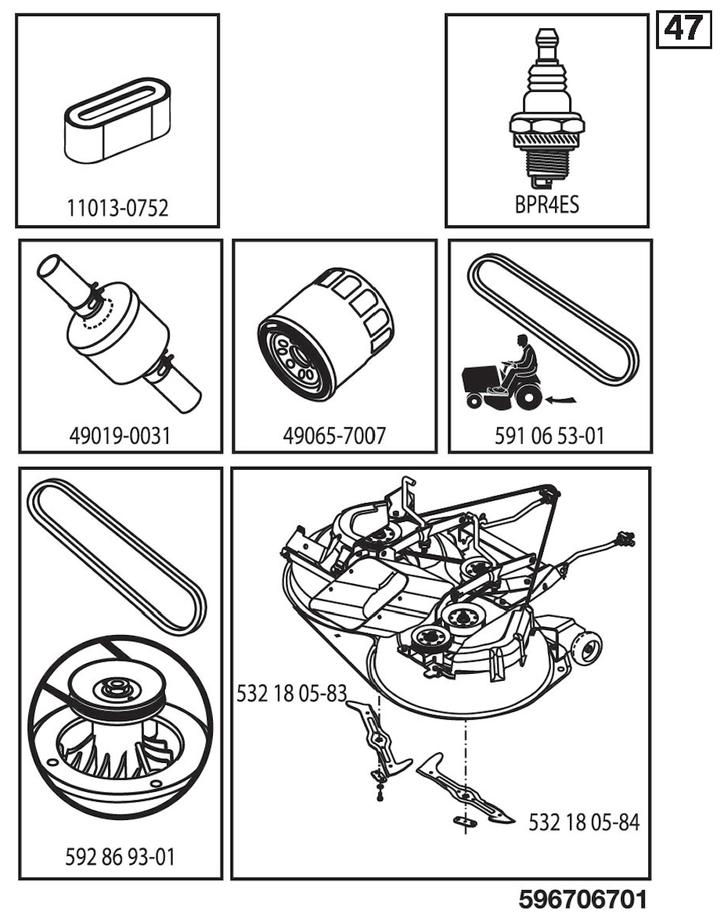 Explosionszeichnung Ersatzteile