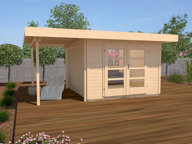 Weka 28 mm Designhaus 126 A inkl. 150 cm Anbau