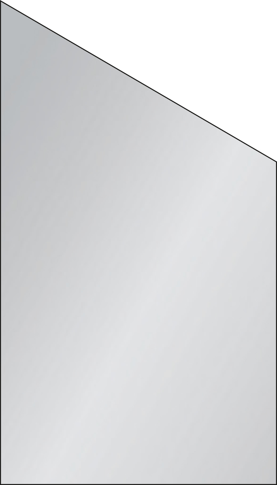 BM Systemglas Anschlusselement rechts 103 x 180/120 cm  TYP 214-219, 228, 248