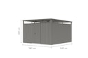 Vorschaubild Karibu Metall Gartenhaus Osten (Østen) inkl. gratis Metallbox im Wert von 349,99 €