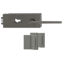 Vorschaubild Griffwerk PURISTO S -Kaschmirgrau Ganzglastürbeschlagset -3-teiliger Bandsatz -mit Griff DESM REMOTE -EM -PZ