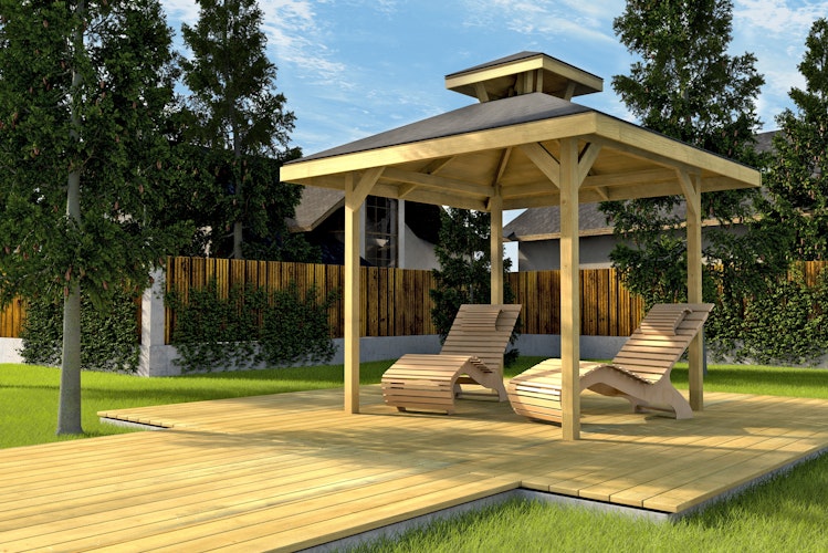 Weka Gartenoase 651 mit Dachaufsatz