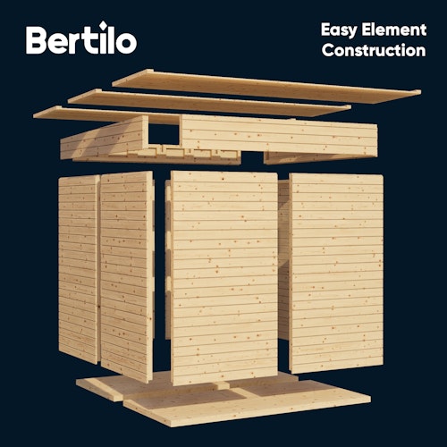 Bertilo Gartenhaus Cubus 2 Lounge - 19 mm