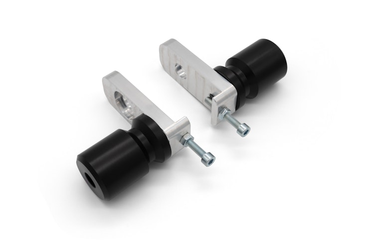 Racemodeparts Kettenspanner / Achsversteller mit Achsprotektor (Set)