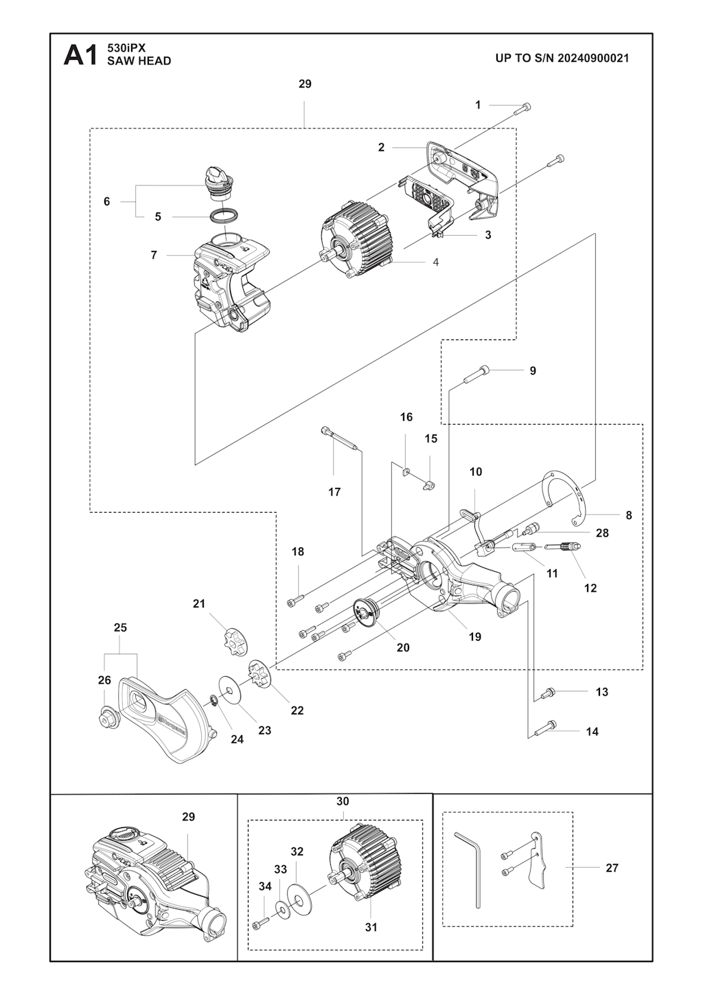 Explosionszeichnung Ersatzteile