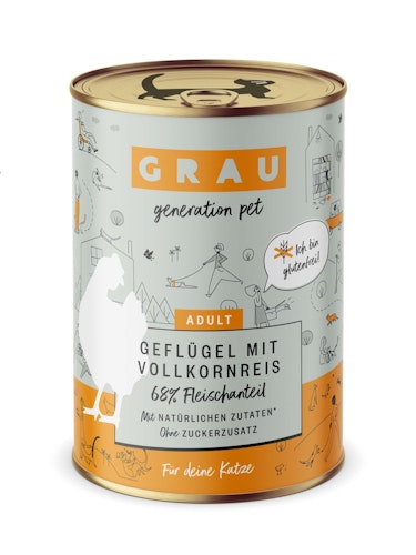 grau Katze 400 Gramm Katzennassfutter
