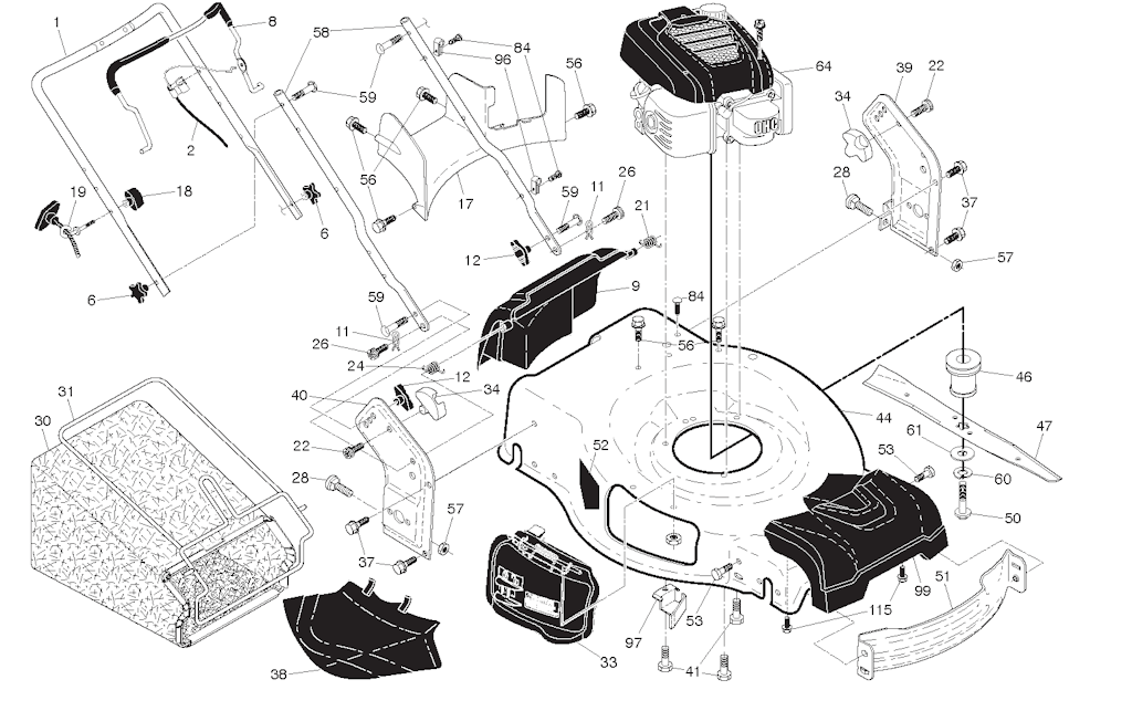 Explosionszeichnung Ersatzteile