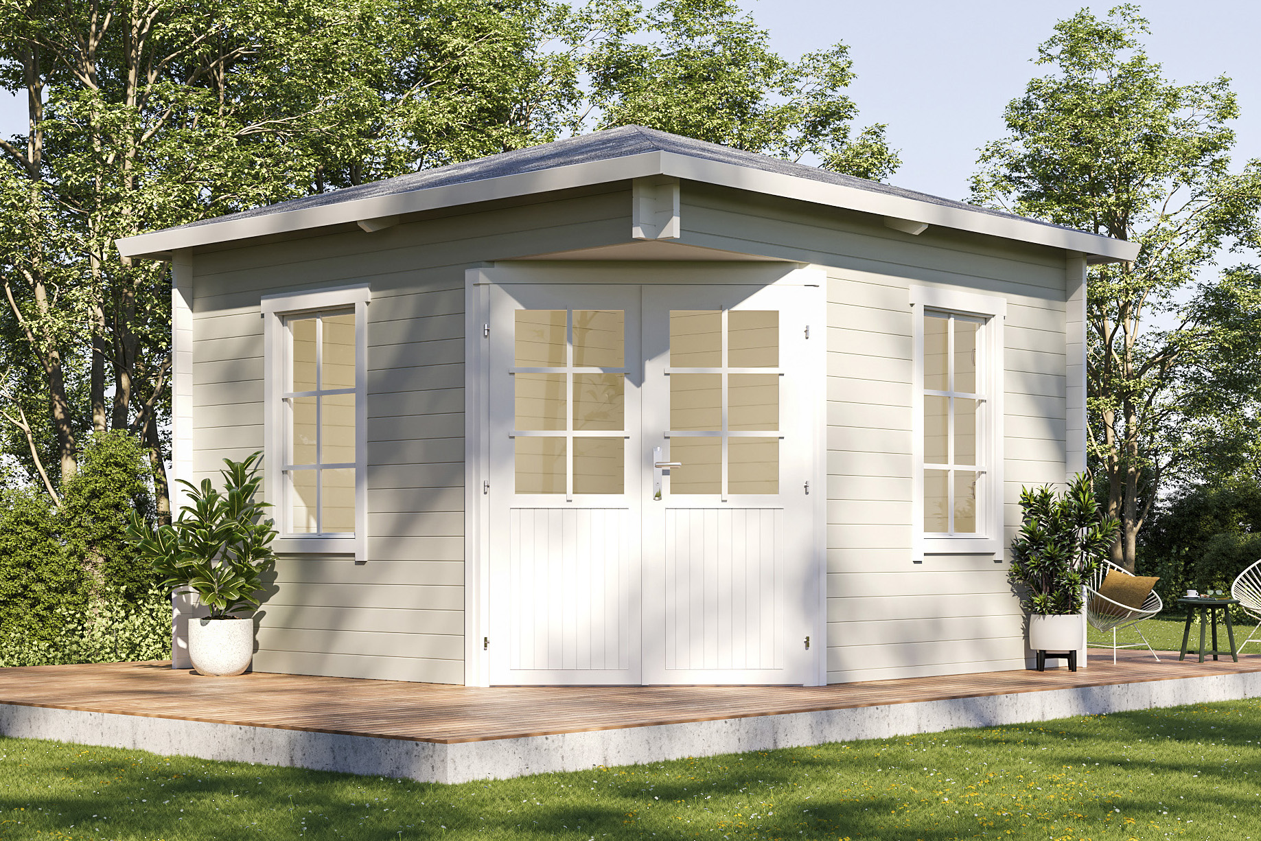 Wolff Finnhaus Gartenhaus Gena 3333 - 40 mm