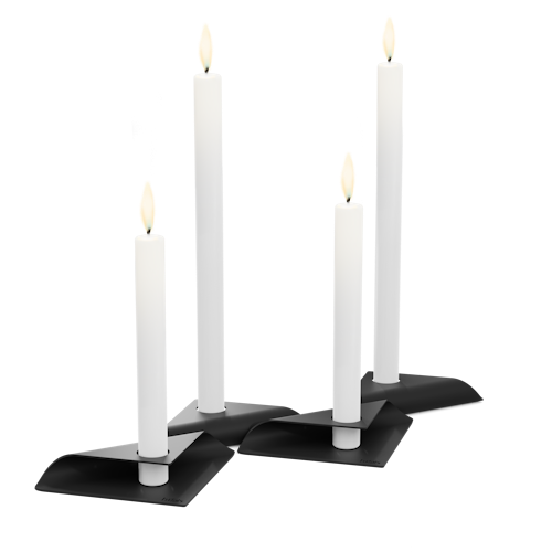 höfats Kerzenhalter-Set SQUARE CANDLE schwarz 4 Stück