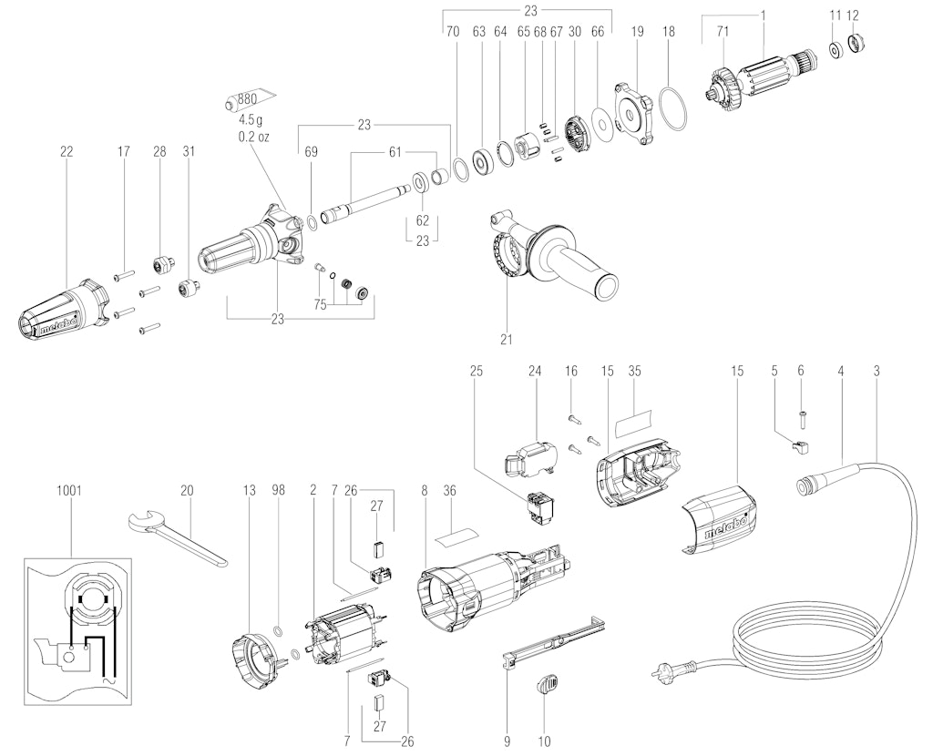 Explosionszeichnung Ersatzteile