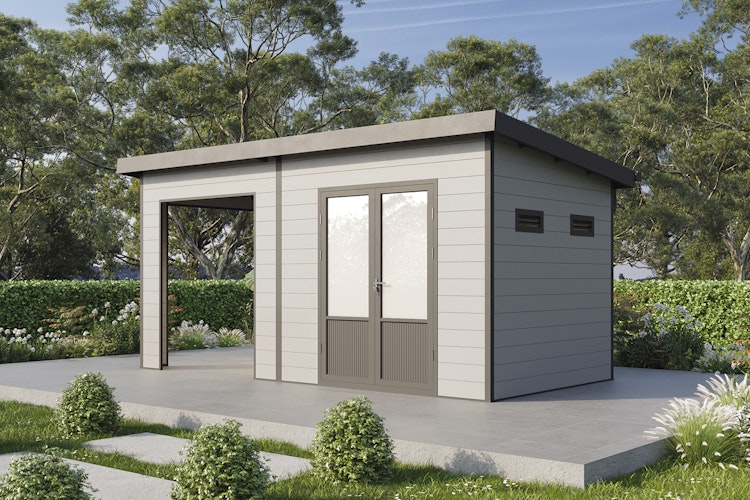 Wolff Finnhaus WPC Gartenhaus Tona 5024 - 28 mm