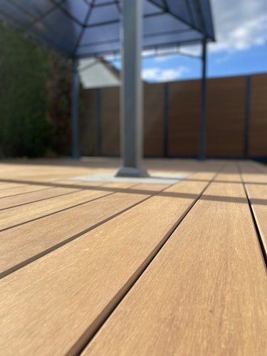 aMbooo Terrassendiele Bambus PRIMAVERDE in White Oak
