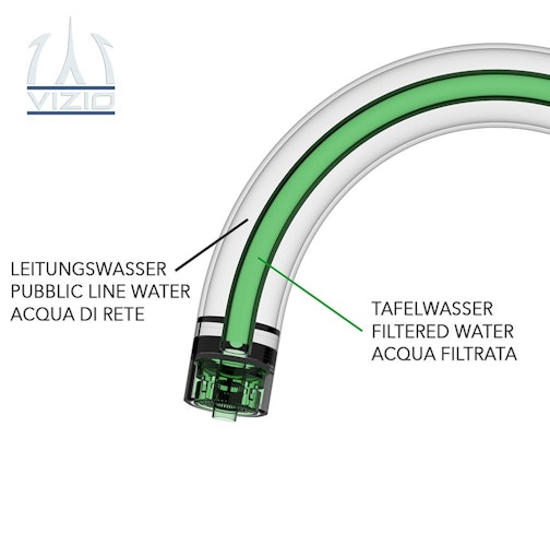 5 Wege Wasserhahn Küchenarmatur, Edelstahl Massiv mit 360° schwenkbarem U-Auslauf, Gebürstet