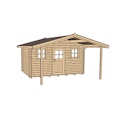 Vorschaubild Weka 28 mm Gartenhaus 110 A mit Vordach (200 cm)