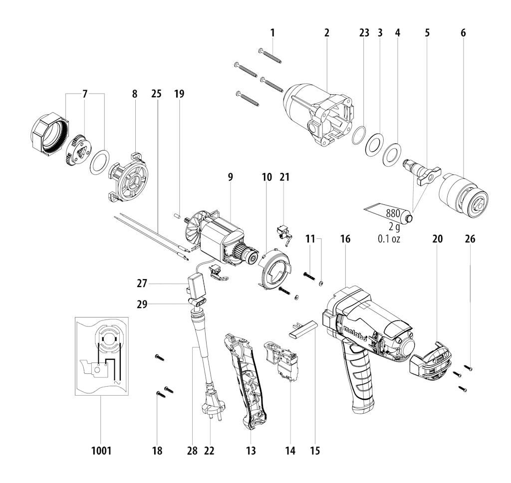 Explosionszeichnung Ersatzteile