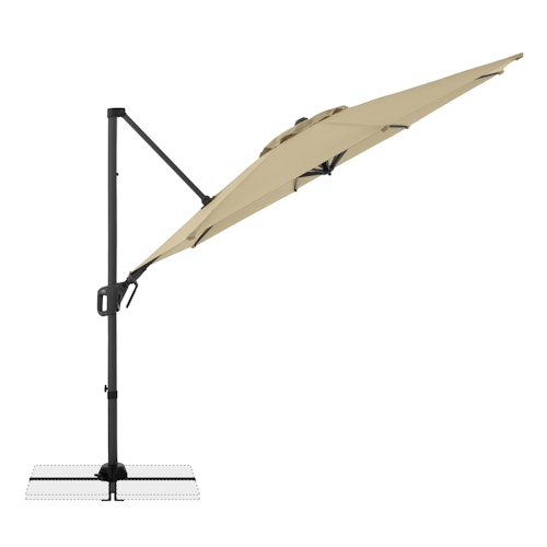 doppler Pendelschirm LIFE 310 Side, Aluminium Anthrazit / 100 % Polyester 180 g/m² 