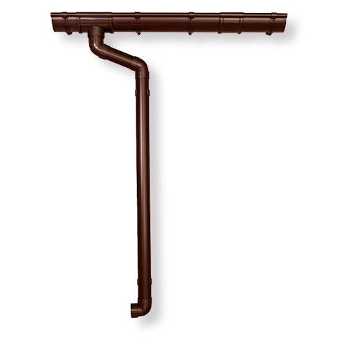 Kunststoff Dachrinnenset für Weka Doppelcarport 618 Gr. 1/2/3