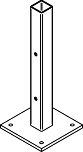 OSMO Pfostenanker für Aluminiumpfosten Typ B/C/E