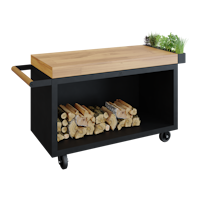 OFYR Mise en Place Table Black 135 PRO Teakholz