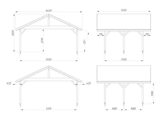 Palmako Carport Robert 20,6 m²