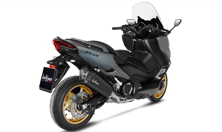 LeoVince Komplettanlage Edelstahl SBK LV-12 Schwarz für YAMAHA TMAX 560/TECH MAX mit Katalysator