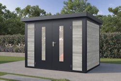 Wolff Finnhaus Metall-Holzgartenhaus Hybridhaus Henrik - 28 mm