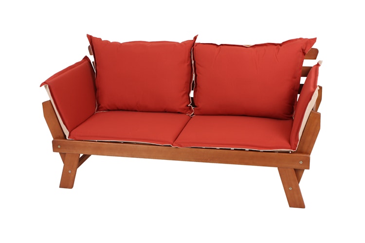 Garden Pleasure Bank FORTUNA, 195 cm, Eukalyptus / Kissen 100 % Polyester