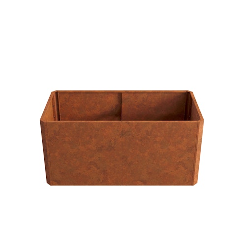 Premium Hochbeet aus Cortenstahl mit Rostpatina 160 x 80 x 75 cm