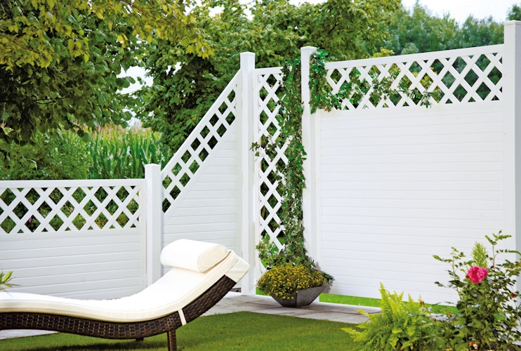  T&J LIGHTLINE Kunststoff Rankgitter 600 x 1800 mm, Weiß