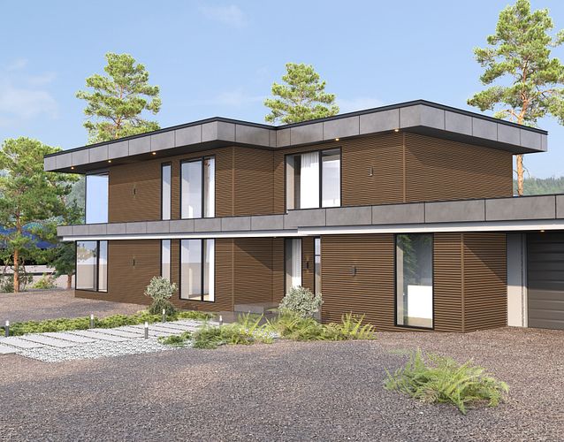 NewTechWood WPC Fassadenverkleidung Castellation Pro 65  BSK D 33 x 180 mm
