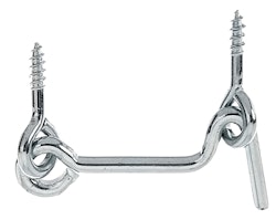 Alberts® Sturmhaken mit Öse blau verzinkt z.Einschrauben Länge 50 mm Haken ⌀3 mm 