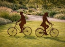 Vorschaubild Badeko Deko-Fahrradfahrer „Gustav“ in Edelrostoptik