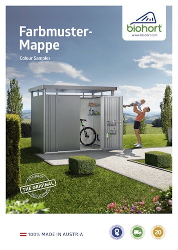 Biohort Farbmustermappe mit Materialmustern in allen Farben