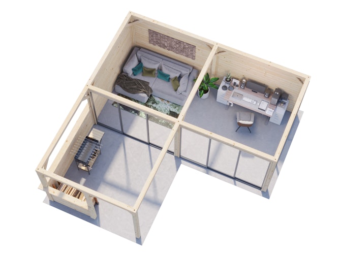 Palmako Carport/Pavillon Connect Lenna 24,9 m² Set 423 Slide