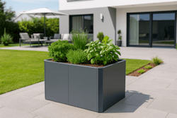 Premium Hochbeet aus Stahl anthrazit 120 x 80 x 75 cm